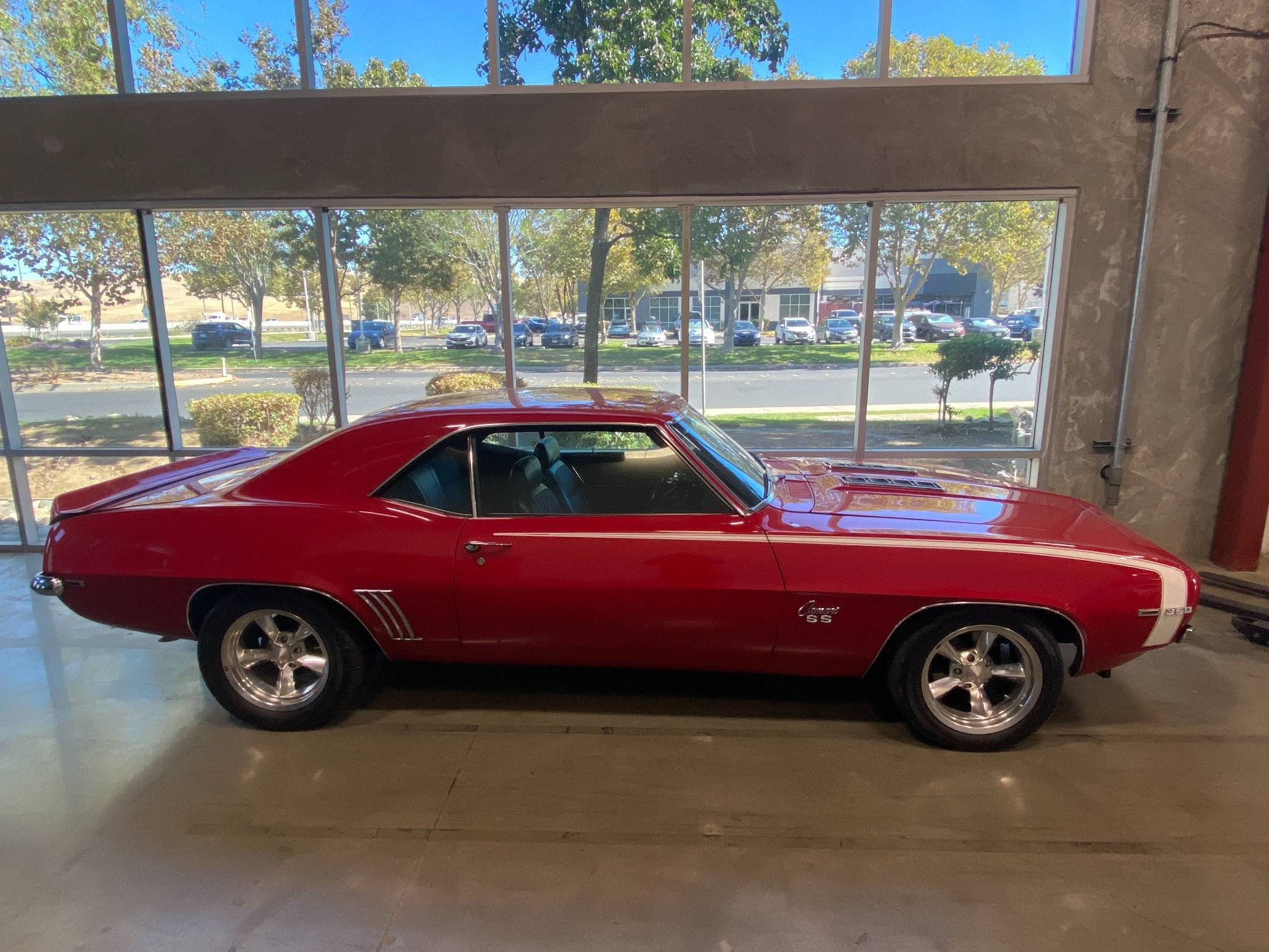 Red classic Chevrolet Camaro